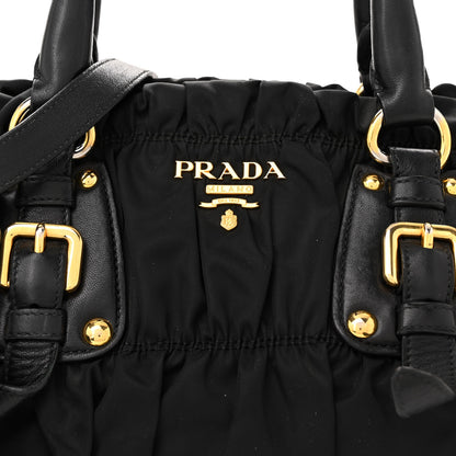 Prada Tessuto Nylon Gaufre Shopping Satchel Black 7 of 18