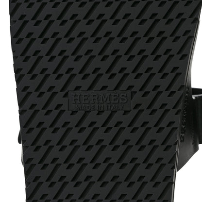 Hermes Calfskin Mens Chypre Sandals 42.5 Black 7 of 7