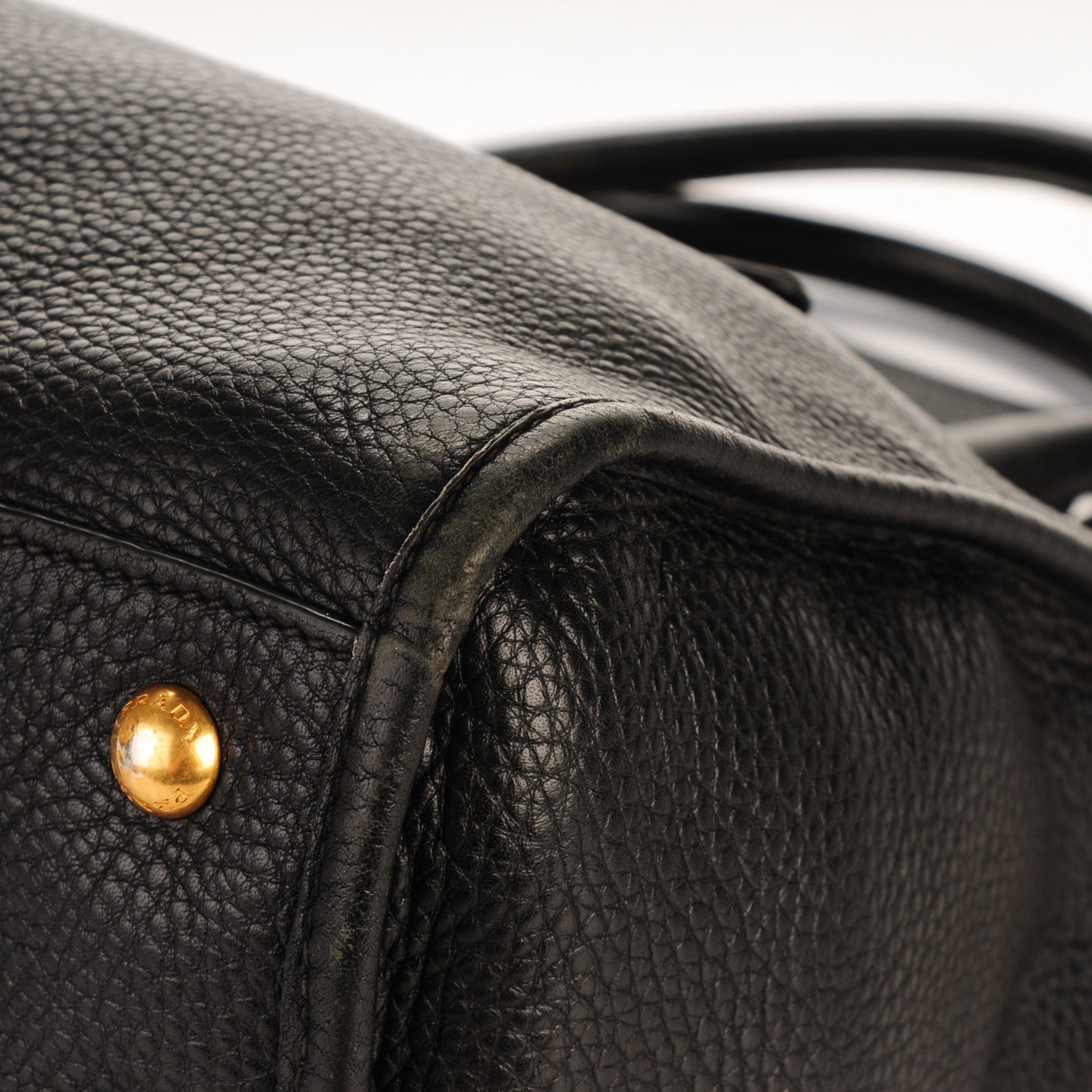 Prada Vitello Daino Shopping Satchel Black 8 of 11