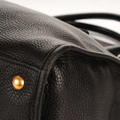 Prada Vitello Daino Shopping Satchel Black 8 of 11