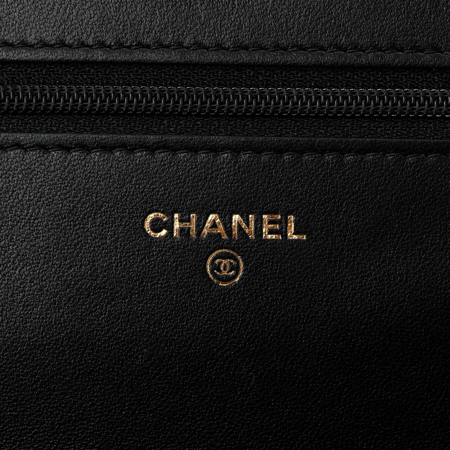 Chanel Lambskin Quilted Chain Around Wallet On Chain WOC Black 6 of 13