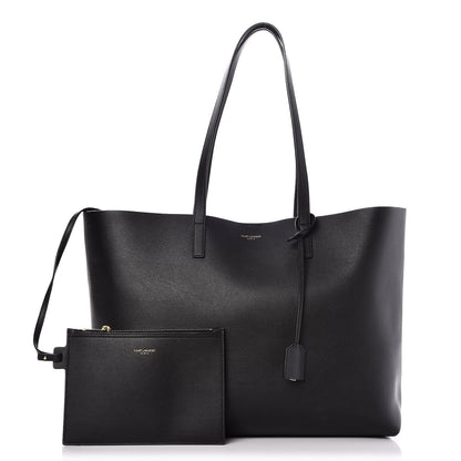 Saint Laurent Calfskin Large Shopping Tote Black 3 of 12