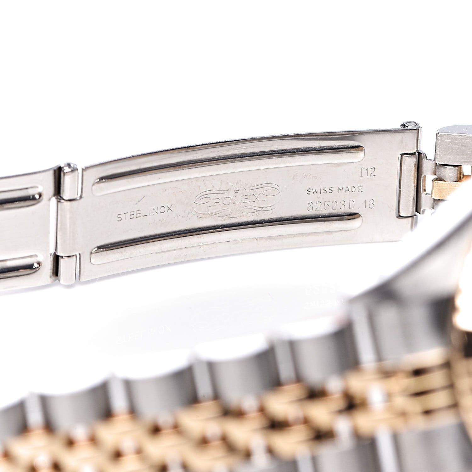Rolex Stainless Steel 18K Yellow Gold 26mm Oyster Perpetual Date Watch Champagne 69173 7 of 7