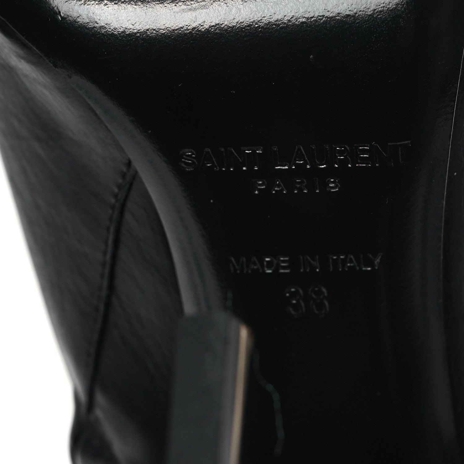 Saint Laurent Calfskin Opyum Ankle Boot 38 Black 6 of 10