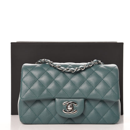 Chanel Caviar Quilted Mini Rectangular Flap Green 8 of 8