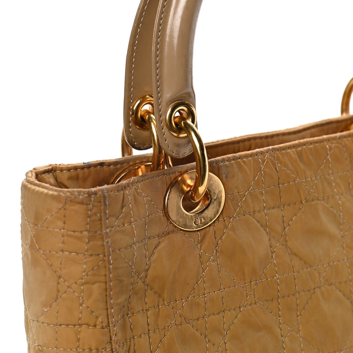 Christian Dior Nylon Cannage Medium Lady Dior Beige 15 of 18