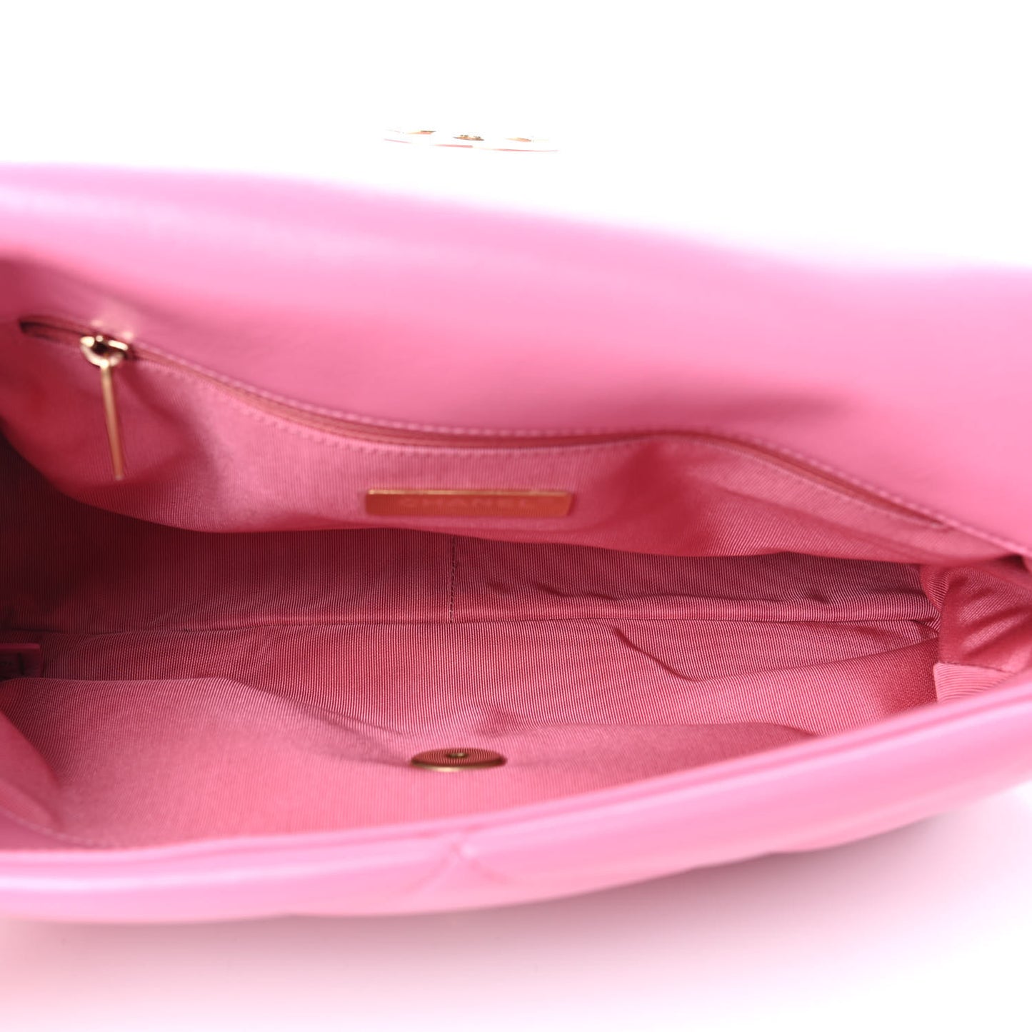 Lambskin Quilted Large Chanel 19 Flap Pink