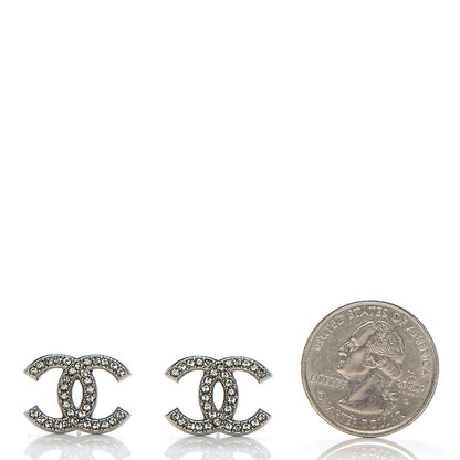 Chanel Ruthenium Crystal CC Earrings 2 of 4