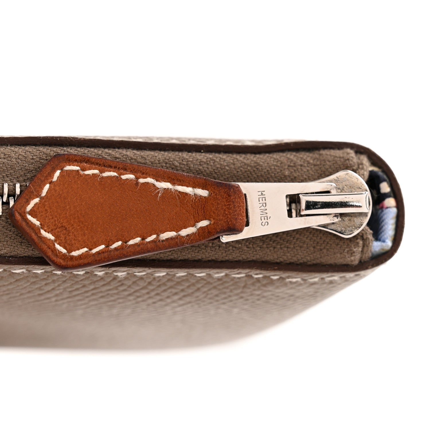 Hermes Epsom Silk'in Compact Wallet Etoupe 9 of 11