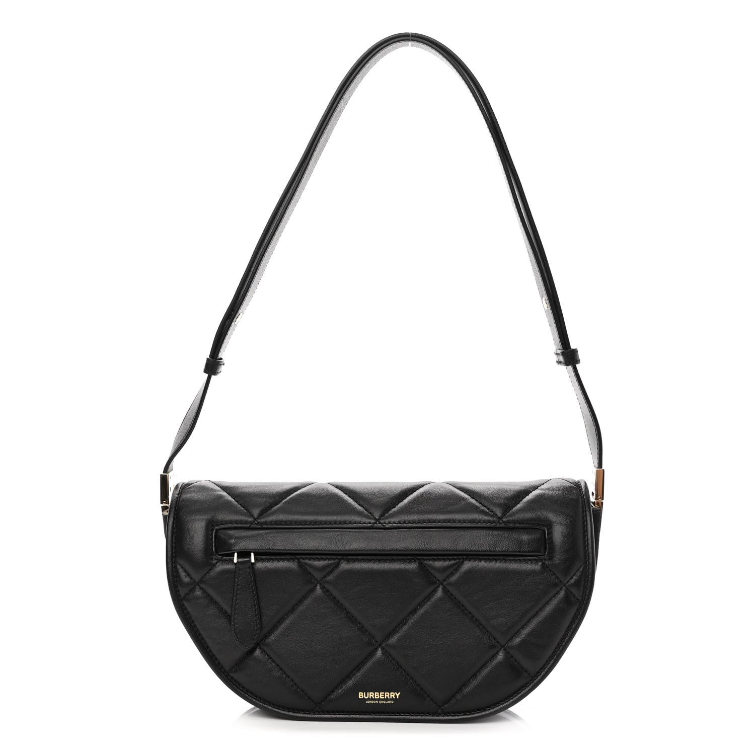 Burberry Lambskin Quilted Small Olympia Pouch Black 1 of 10
