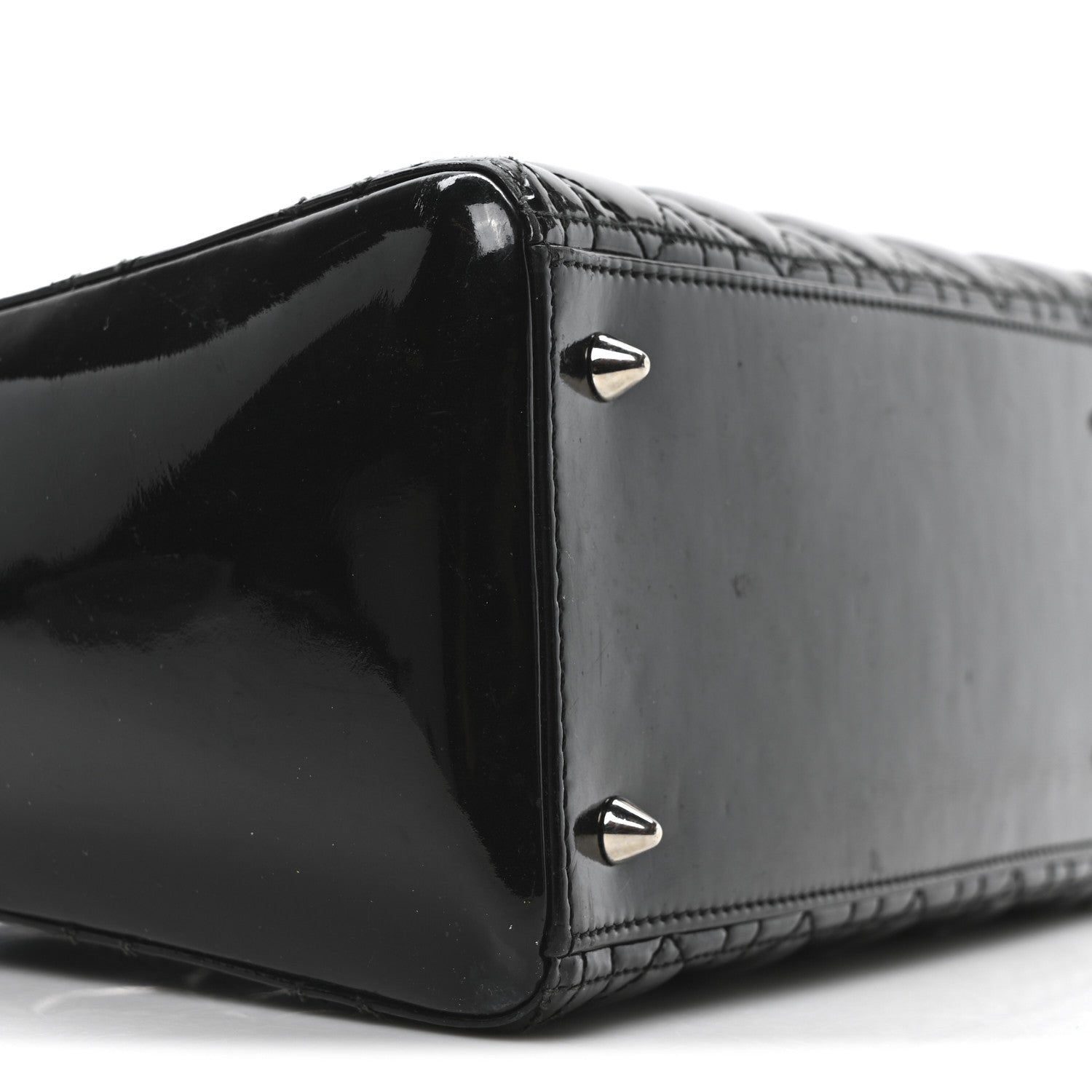 Christian Dior Patent Cannage Medium Lady Dior Black 9 of 10