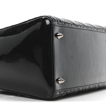 Christian Dior Patent Cannage Medium Lady Dior Black 9 of 10