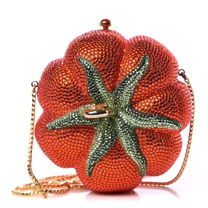 Judith Leiber Swarovski Crystal Tomato Minaudiere Clutch Red 1 of 13