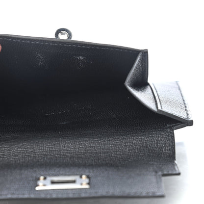 Hermes Chevre Mysore Kelly Pocket Compact Wallet Black 4 of 4