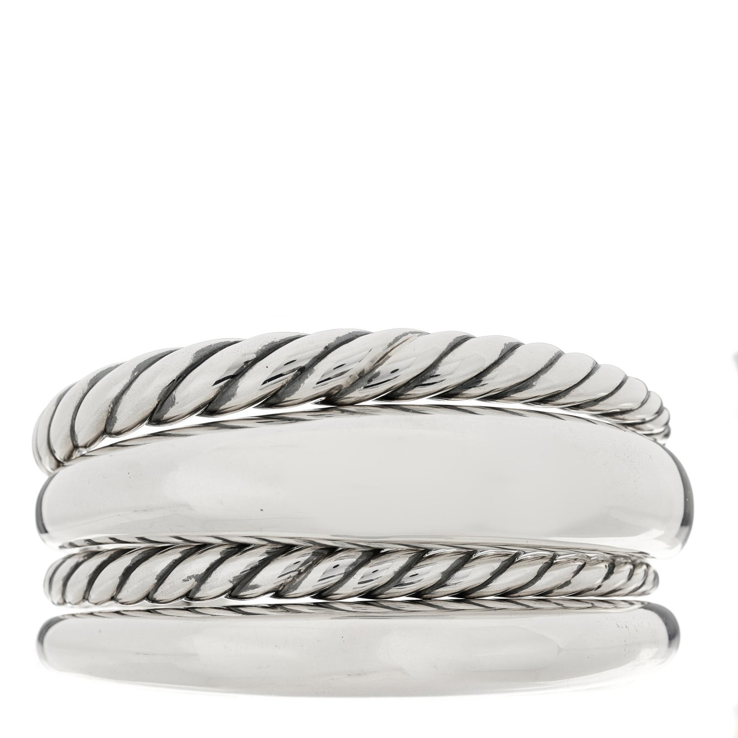 Sterling Silver Pure Form Four-Row Cuff Bracelet
