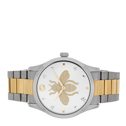 Gucci Stainless Steel 38mm G-Timeless Two Tone Bee Quartz Watch 2 of 4