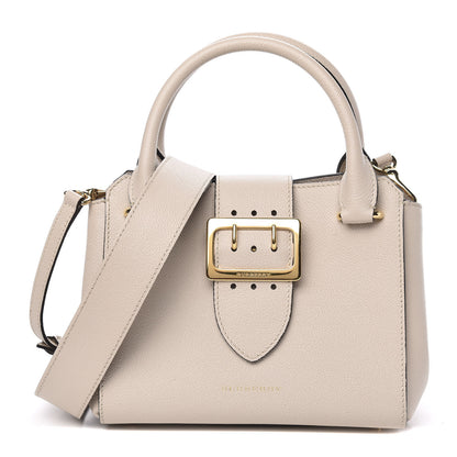 Burberry Soft Grain Calfskin Small Buckle Tote Limestone 1 of 11