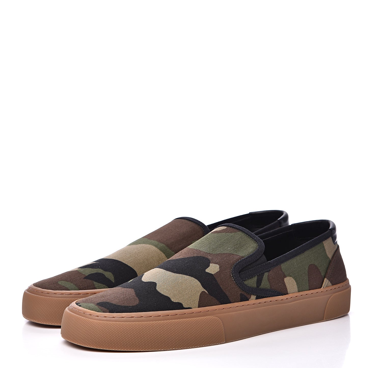 Canvas Camouflage Mens Venice Slip On Sneakers 47 Kaki