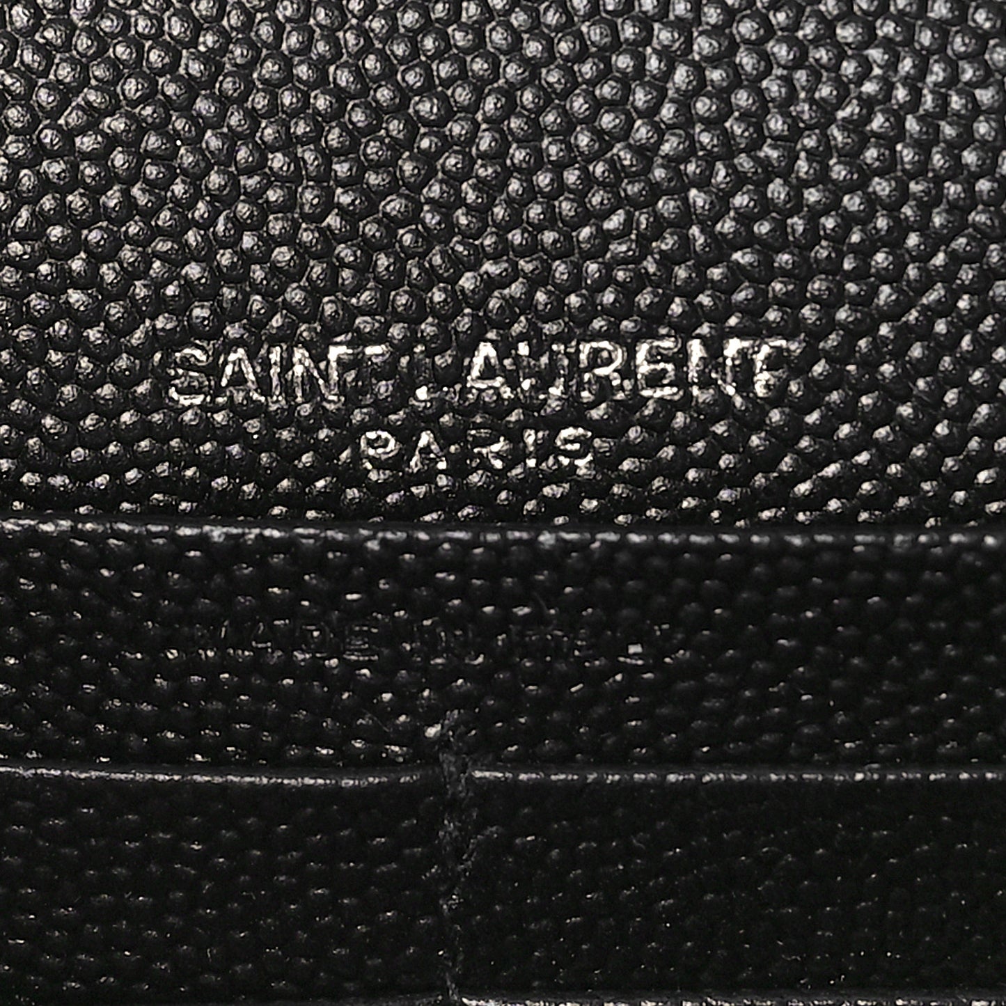 Grain De Poudre Matelasse Chevron Monogram Chain Wallet Black