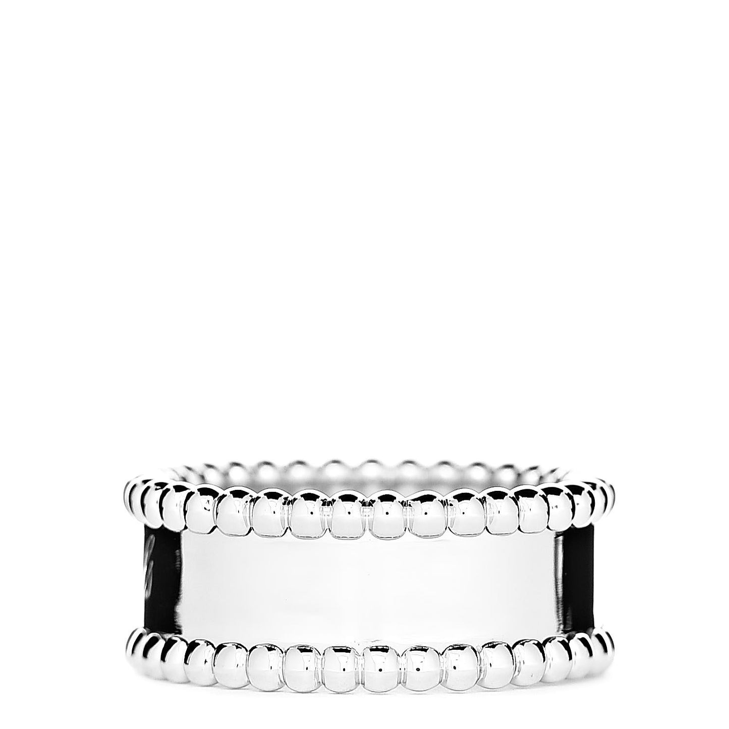 18K White Gold Perlee Signature Ring 49 4.75