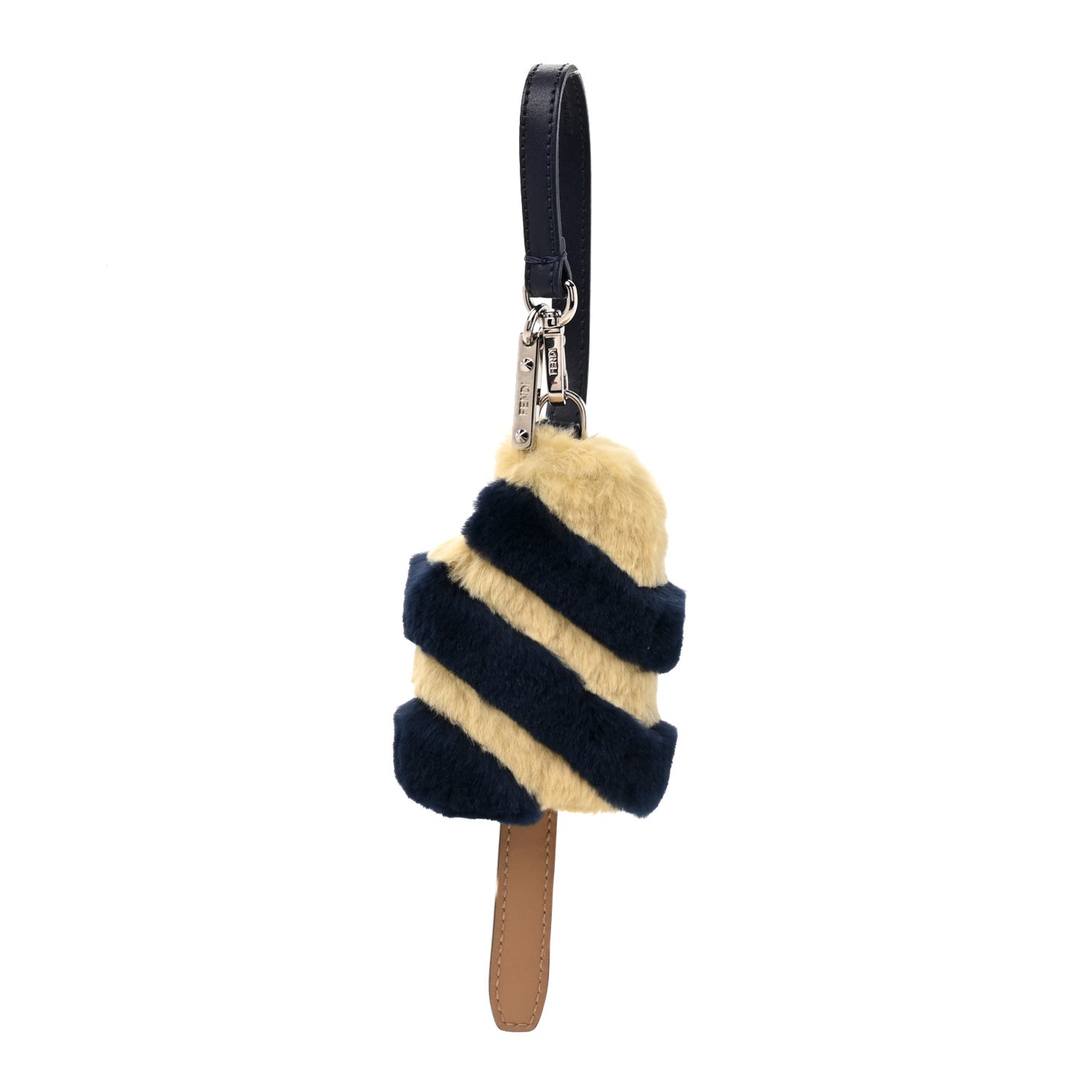 Mink Fur Calfskin Fun Fair Ice Cream Bag Charm