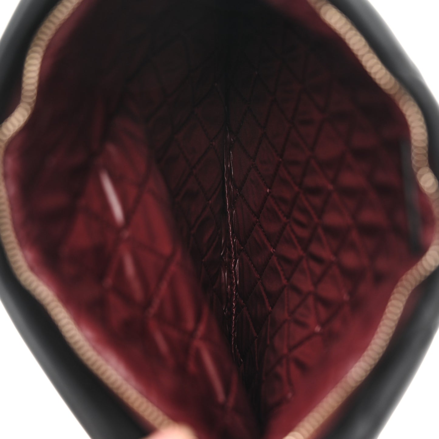 Lambskin Quilted CC Beauty Clutch Black