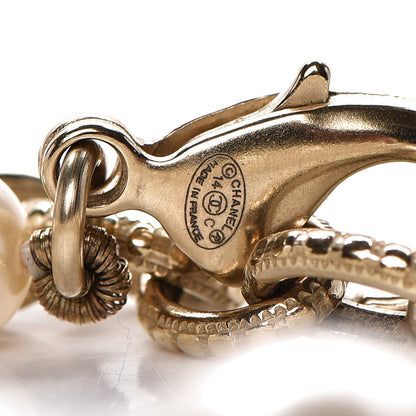 Chanel Pearl Crystal CC Bracelet Gold 3 of 4