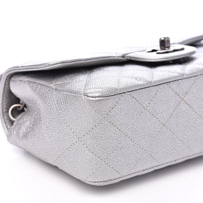 Chanel Metallic Caviar Quilted Mini Rectangular Flap Silver 8 of 13