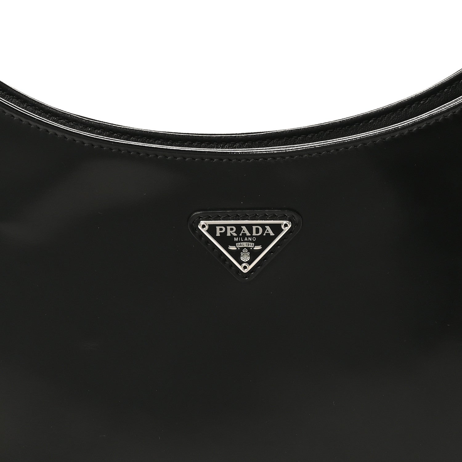 Prada Spazzolato Cleo Shoulder Bag Black 7 of 9