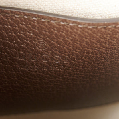 Gucci Monogram Jumbo GG Textured Dollar Calfskin Web Mini Vertical Tote Camel Ebony New Acero 6 of 13