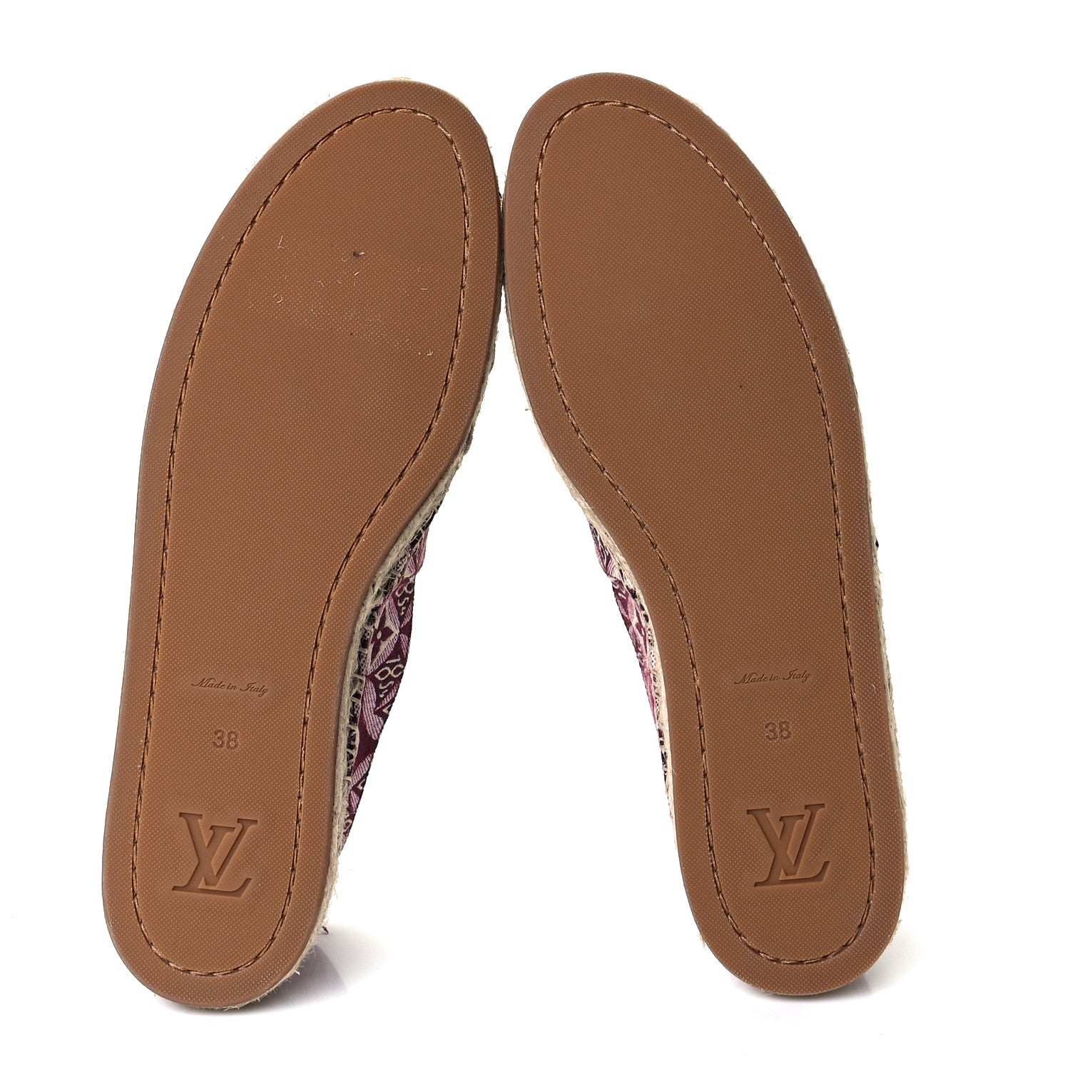 Louis Vuitton Jacquard Since 1854 Starboard Espadrille Flats 38 Bordeaux 7 of 10