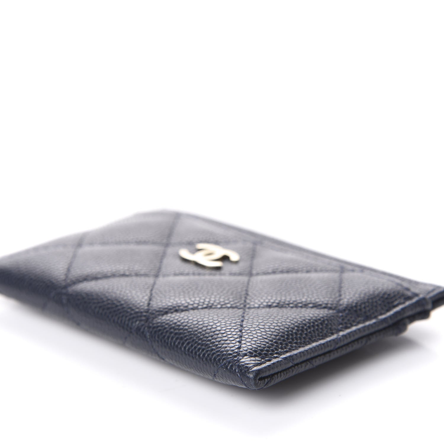 Chanel Caviar Quilted Card Holder Navy 9 of 10