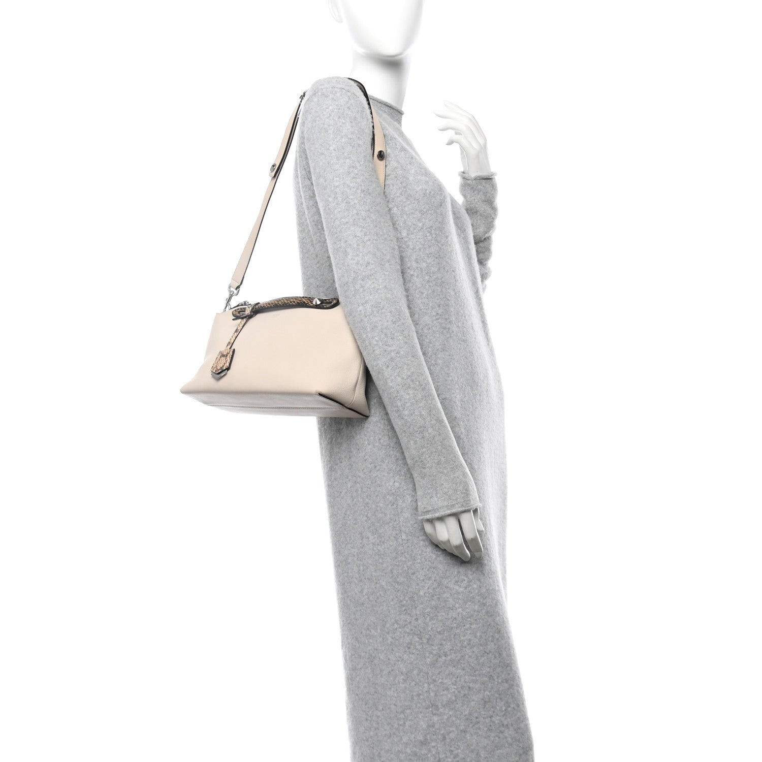 Fendi Vitello Dolce Elaphe Medium By The Way Boston Bag Camelia Multicolor 2 of 11