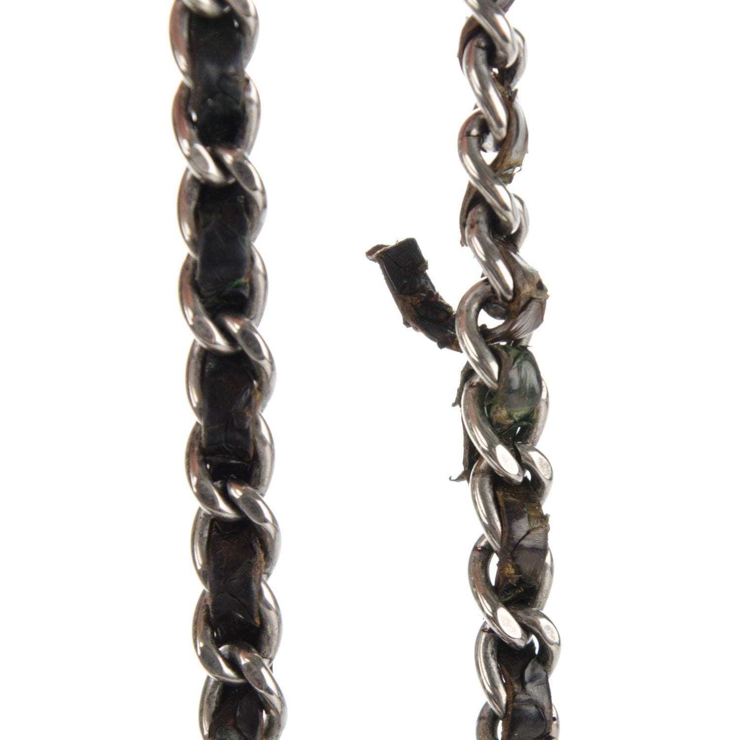 Chanel Python Tassel Drawstring Shoulder Bag Dark Blue Brown 11 of 11