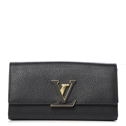 Louis Vuitton Taurillon Capucines Wallet Black 1 of 8