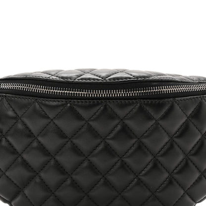 Chanel Lambskin Quilted Banane Waist Bag Fanny Pack Black 8 of 11