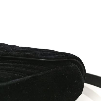 Gucci Velvet Matelasse Mini GG Marmont Shoulder Bag Black 21 of 23