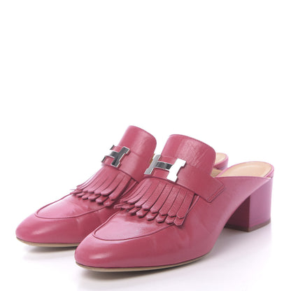 Hermes Goatskin Tuileries Mules 40 Rouge Azalee 3 of 9