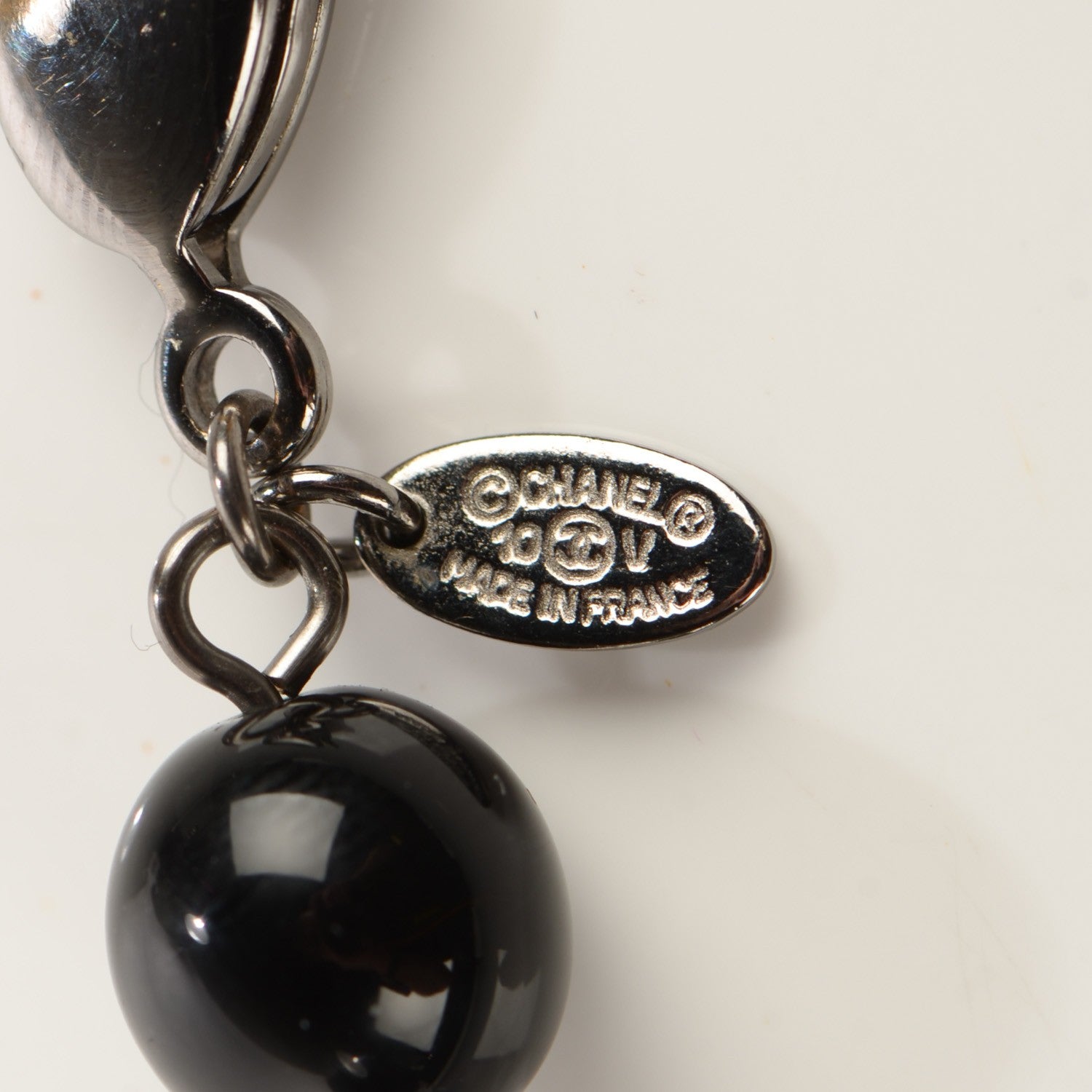 Chanel Beaded CC Bracelet Black 3 of 5