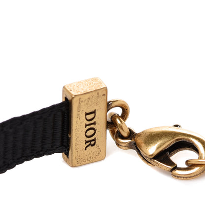 Christian Dior Grosgrain Ribbon J'Adior Logo Choker Necklace Black 4 of 5
