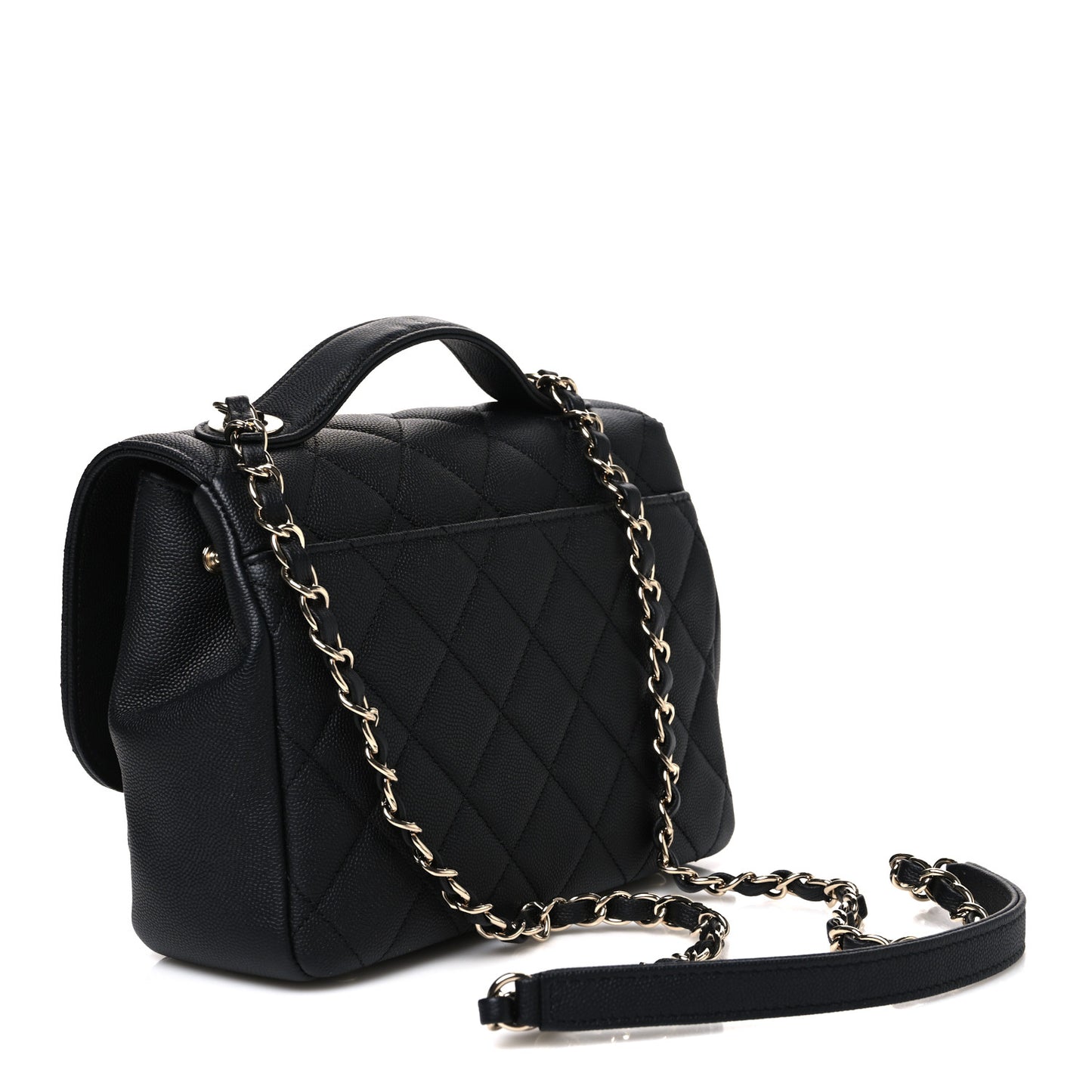 Caviar Quilted Medium Business Affinity Flap Black