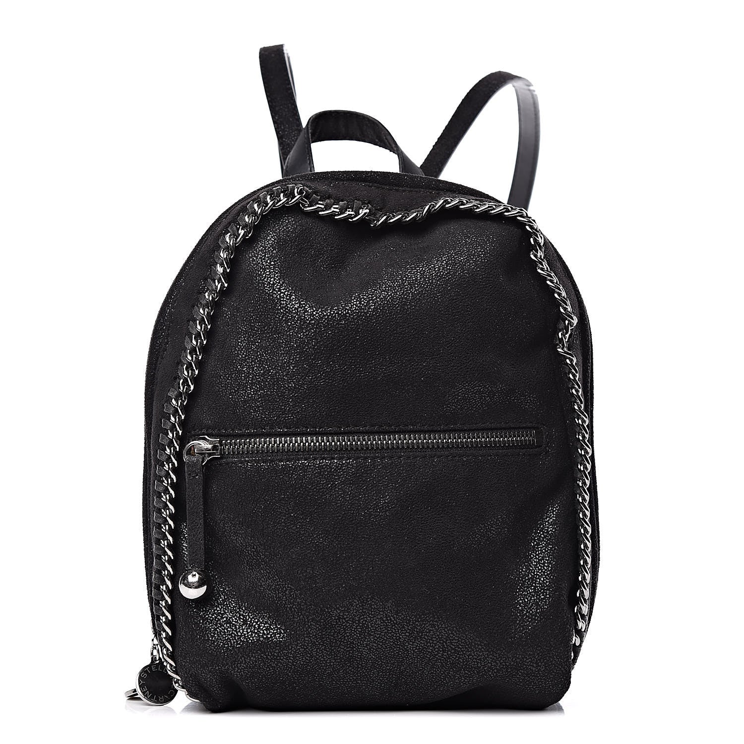 Stella McCartney Shaggy Deer Mini Falabella Backpack Black 1 of 8
