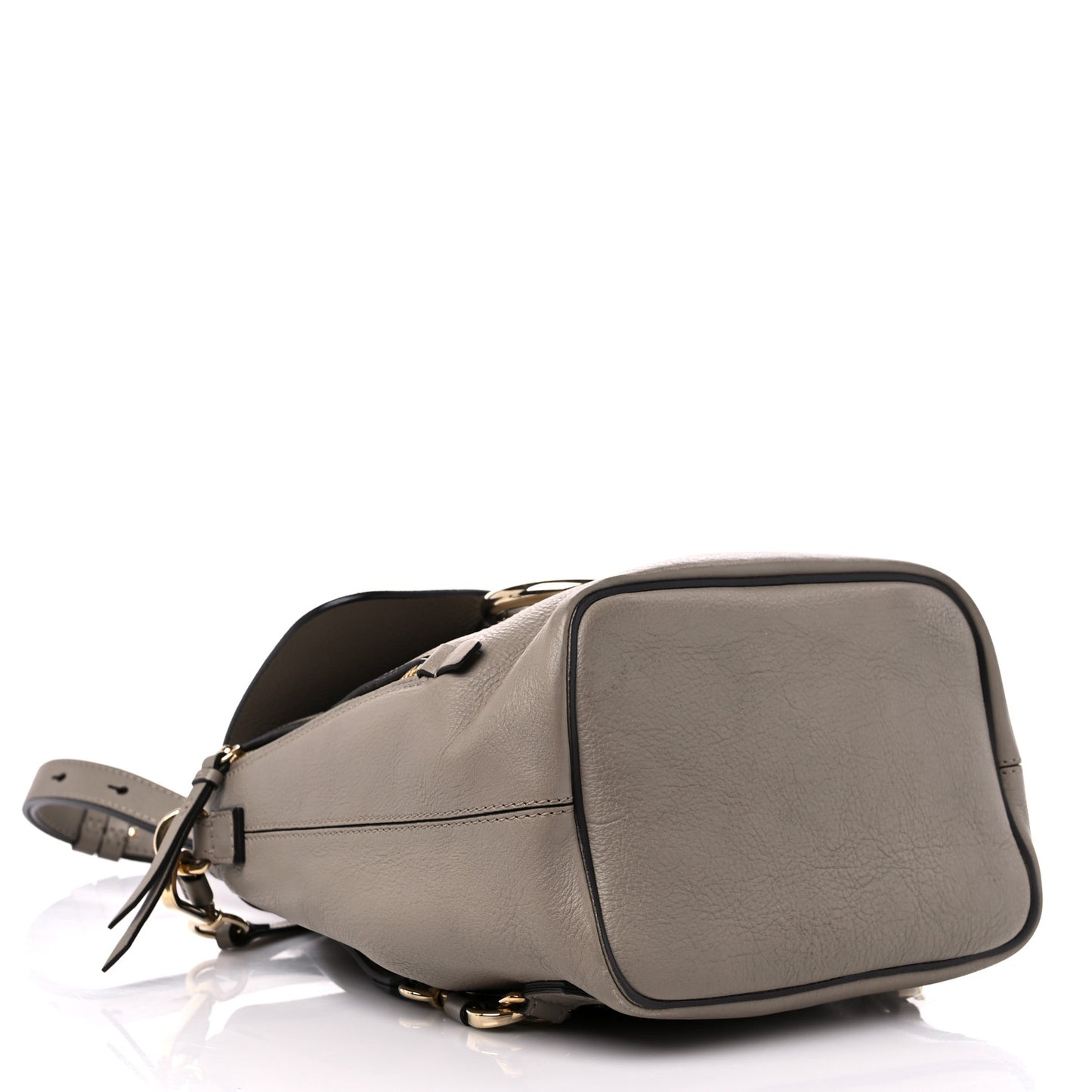 Suede Calfskin Small Faye Backpack Motty Grey