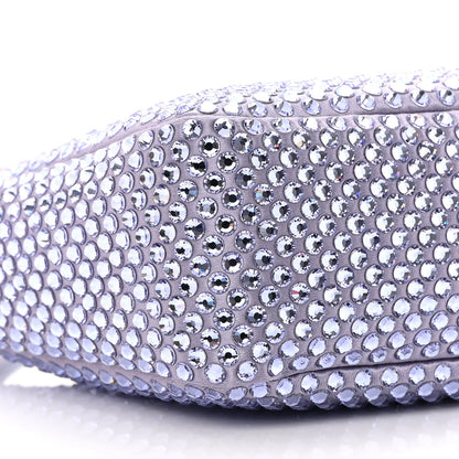 Prada Satin Crystal Mini Re-Edition 2000 Bag Glicine 9 of 10