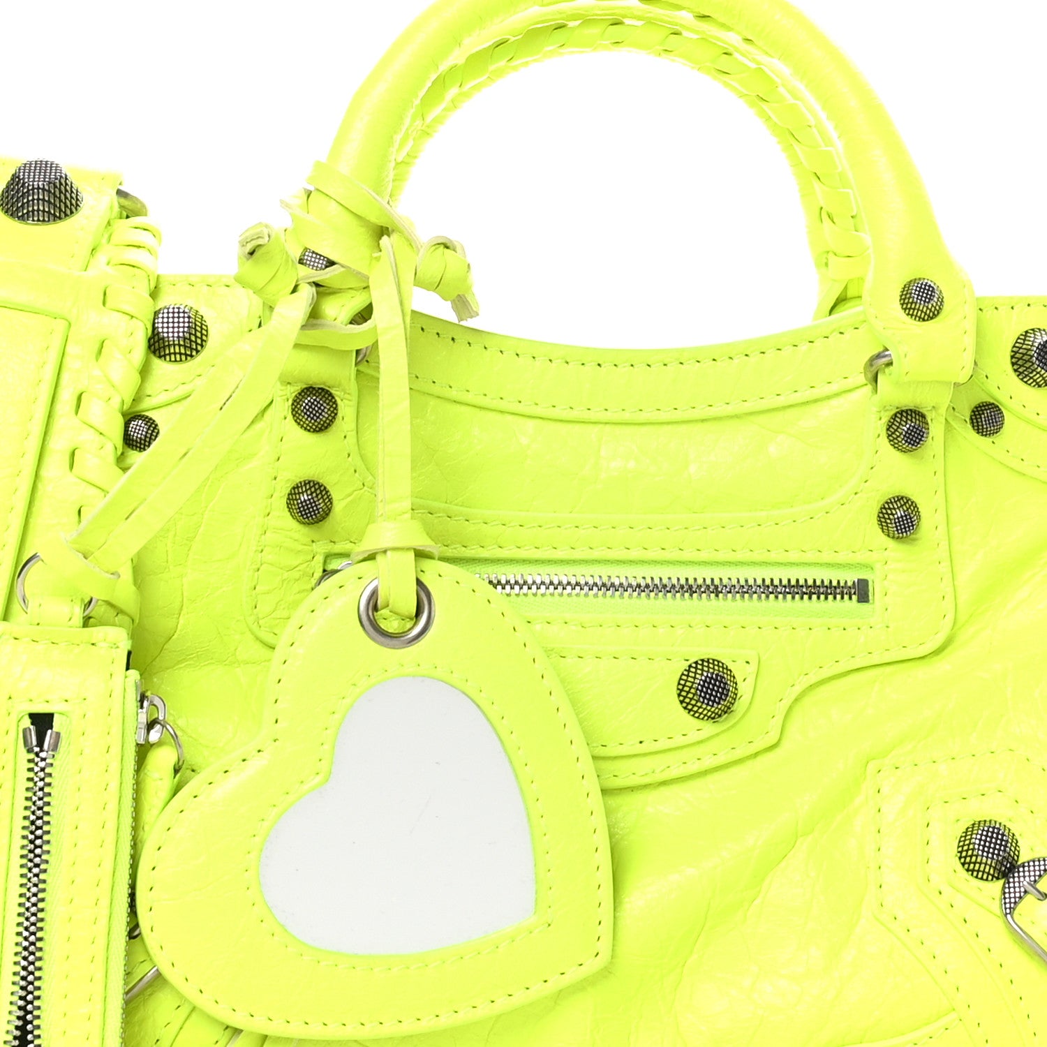 Balenciaga Agneau Arena Neo Cagole Handbag XS Fluo Yellow 8 of 10