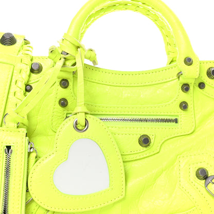 Balenciaga Agneau Arena Neo Cagole Handbag XS Fluo Yellow 8 of 10