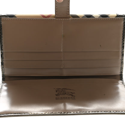 Burberry Patent Nova Check Tri-Fold Wallet Pewter 5 of 15