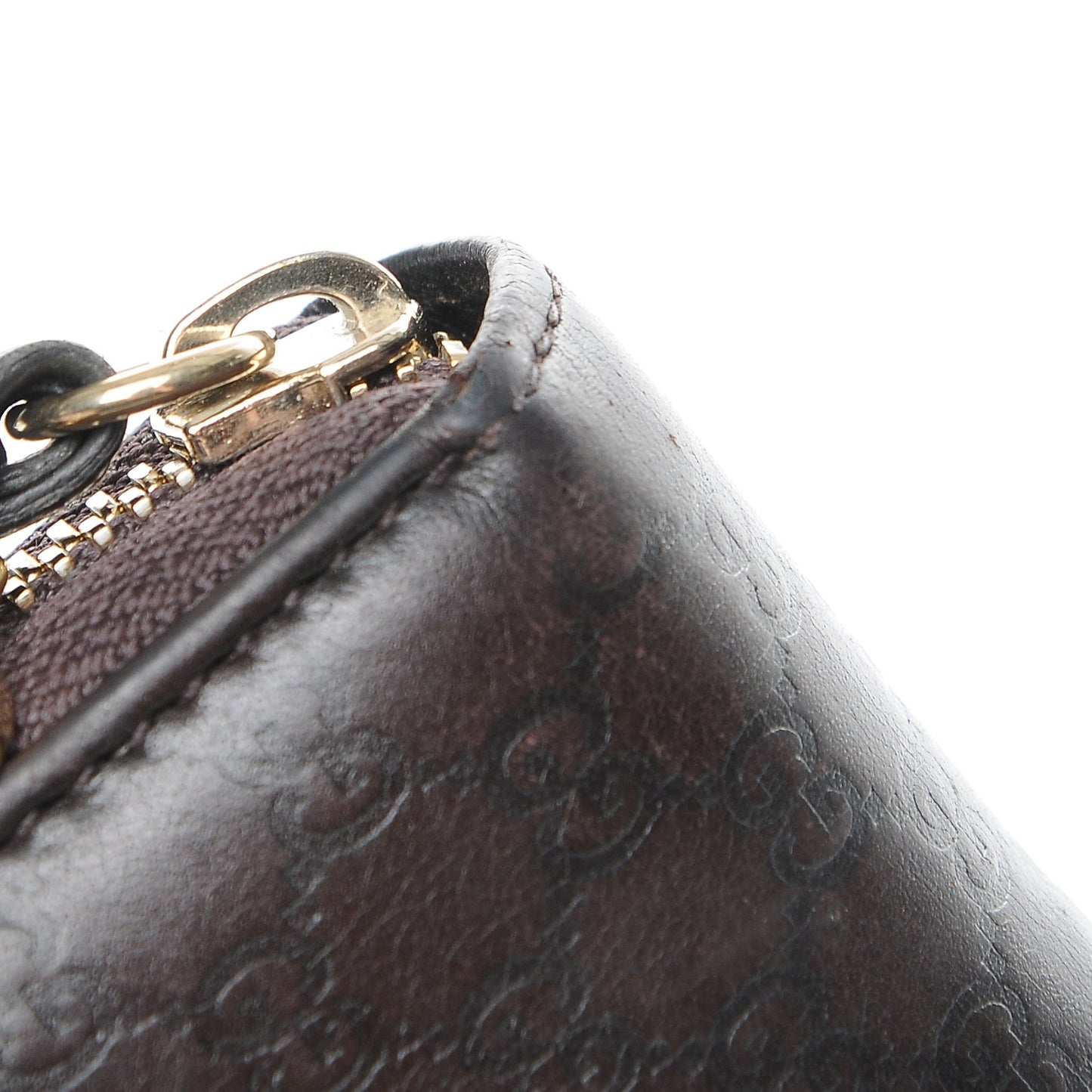 Guccissima Signature Microguccissima Bree Zip Around Wallet Chocolate