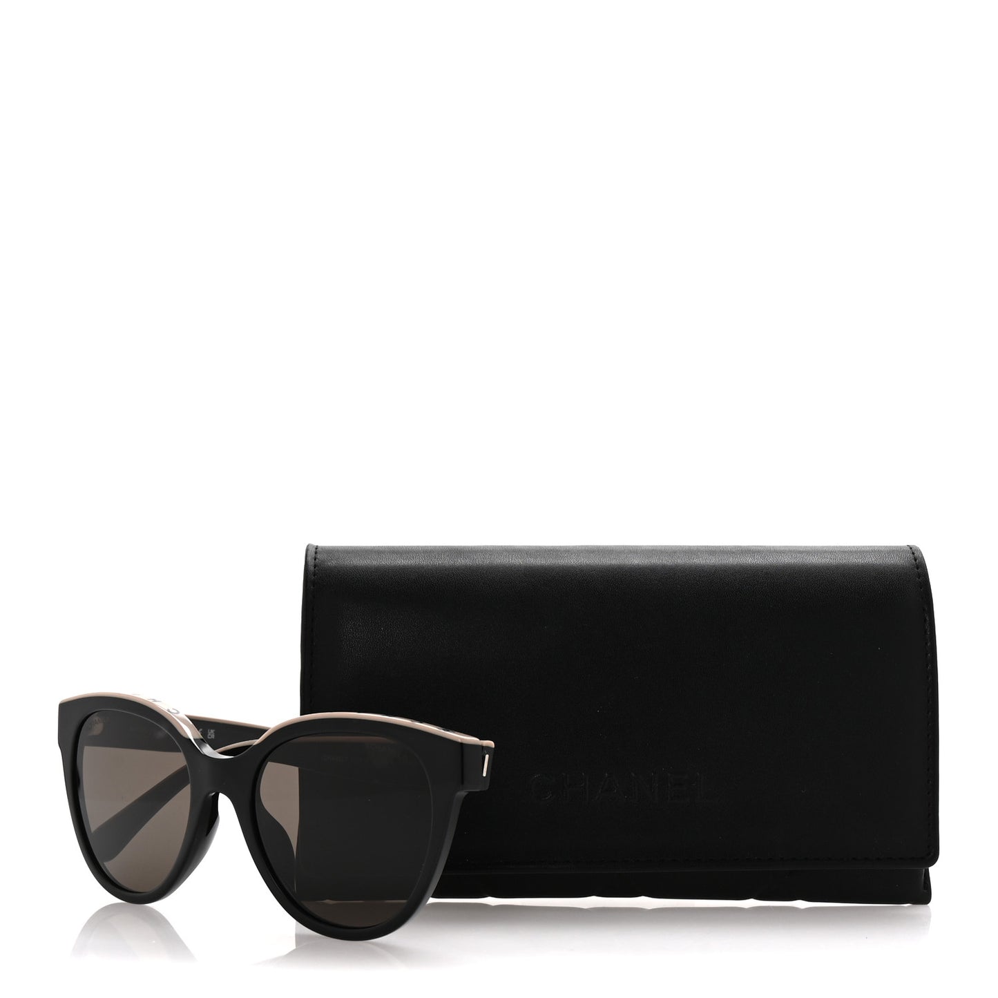 Acetate CC Butterfly Sunglasses 5414 Black Beige