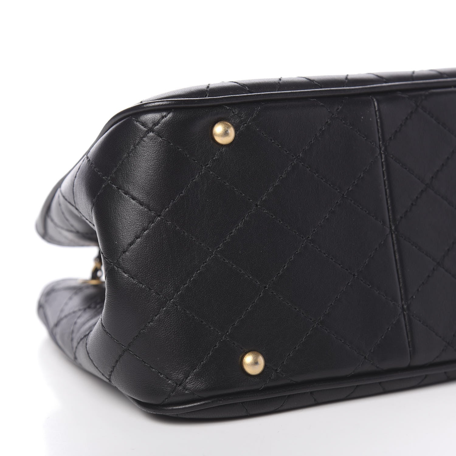 Chanel Calfskin Stitched Small Egyptian Amulet Drawstring Bag Black 8 of 9
